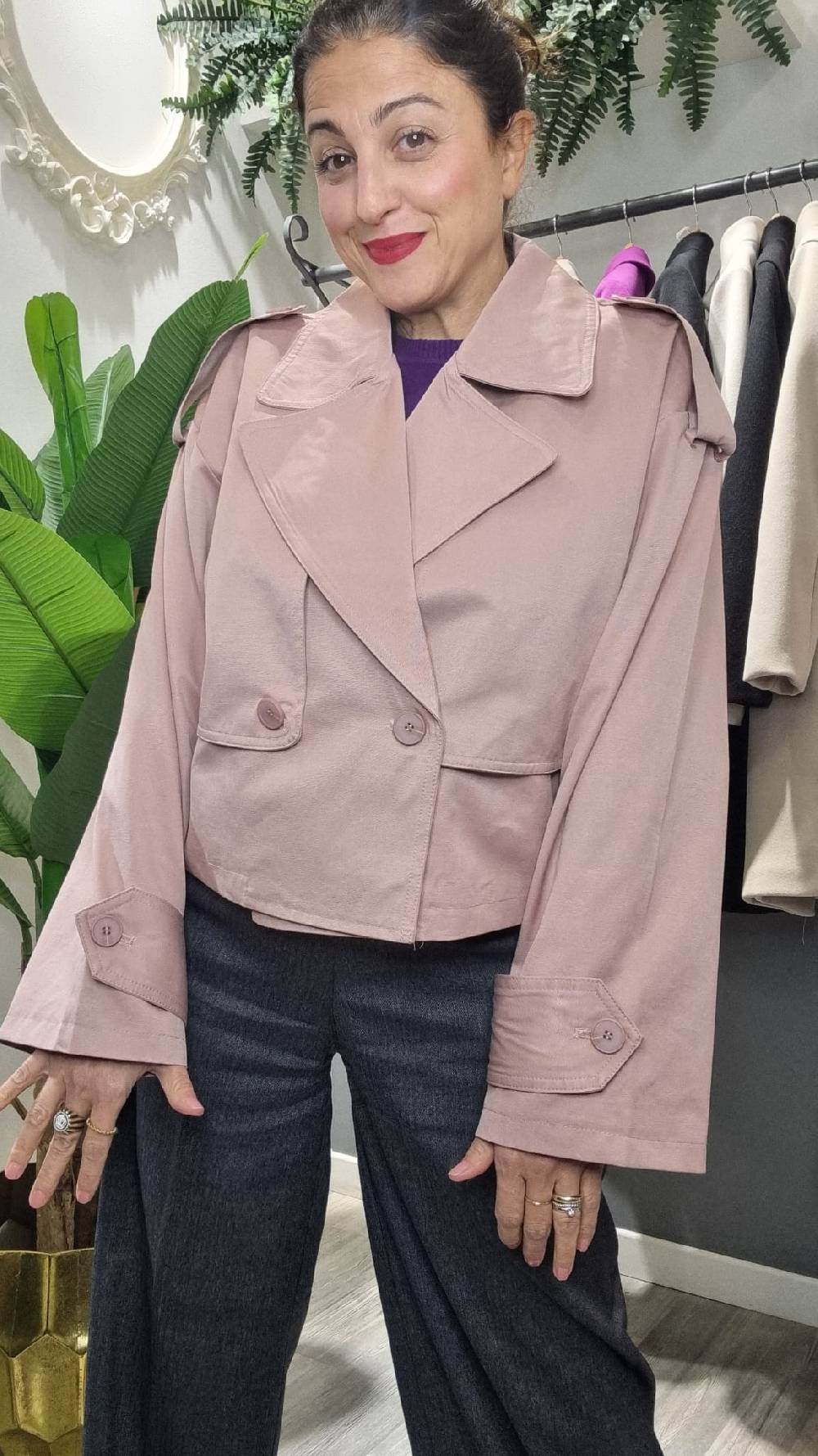 Le Chicche Trench Rosa Spedizione Gratuita