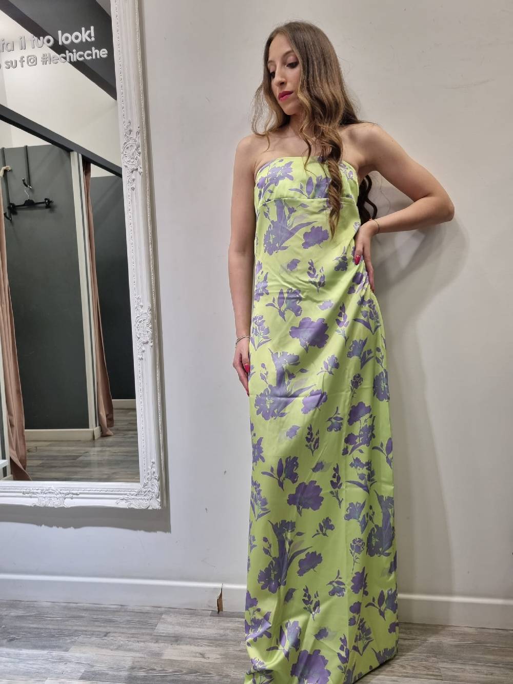 Le Chicche Abito Lime e Viola Italy