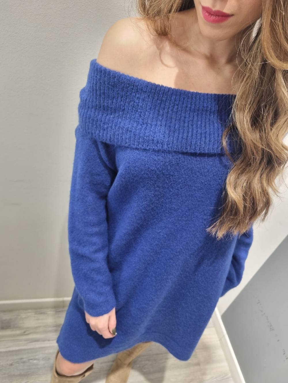Le Chicche Abito Maglia Blu Elettrico Italia
