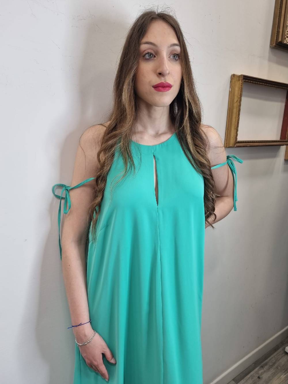 Le Chicche Abito Verde Acqua 700 Sottocosto