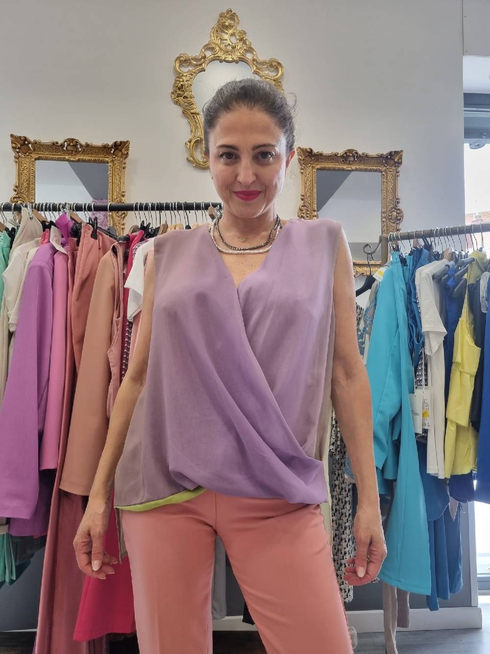 Le Chicche Blusa Bicolor Acquista Ora
