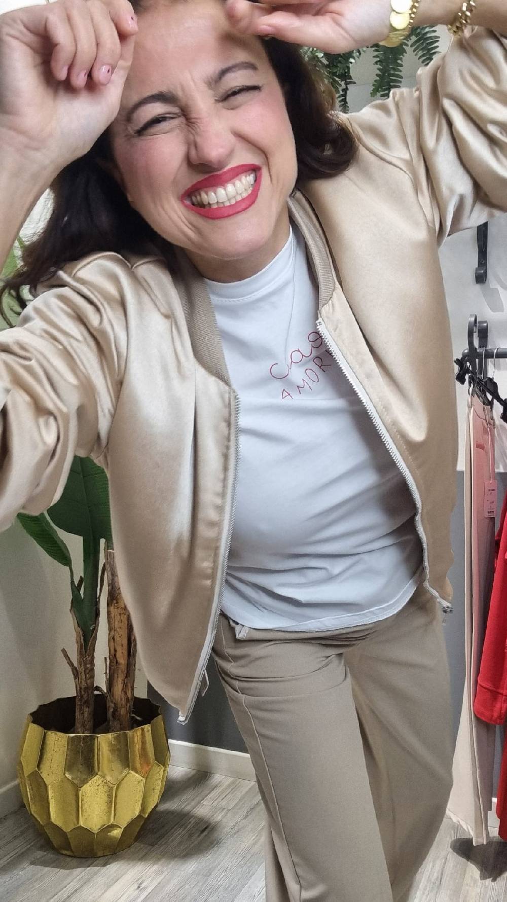 Le Chicche Bomber Rosa Satinato Offerte