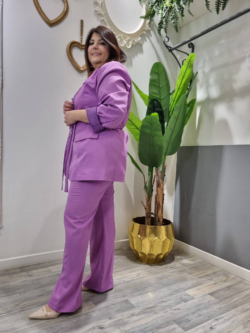 Le Chicche Tailleur Lilla Curvy Giacca Qualità