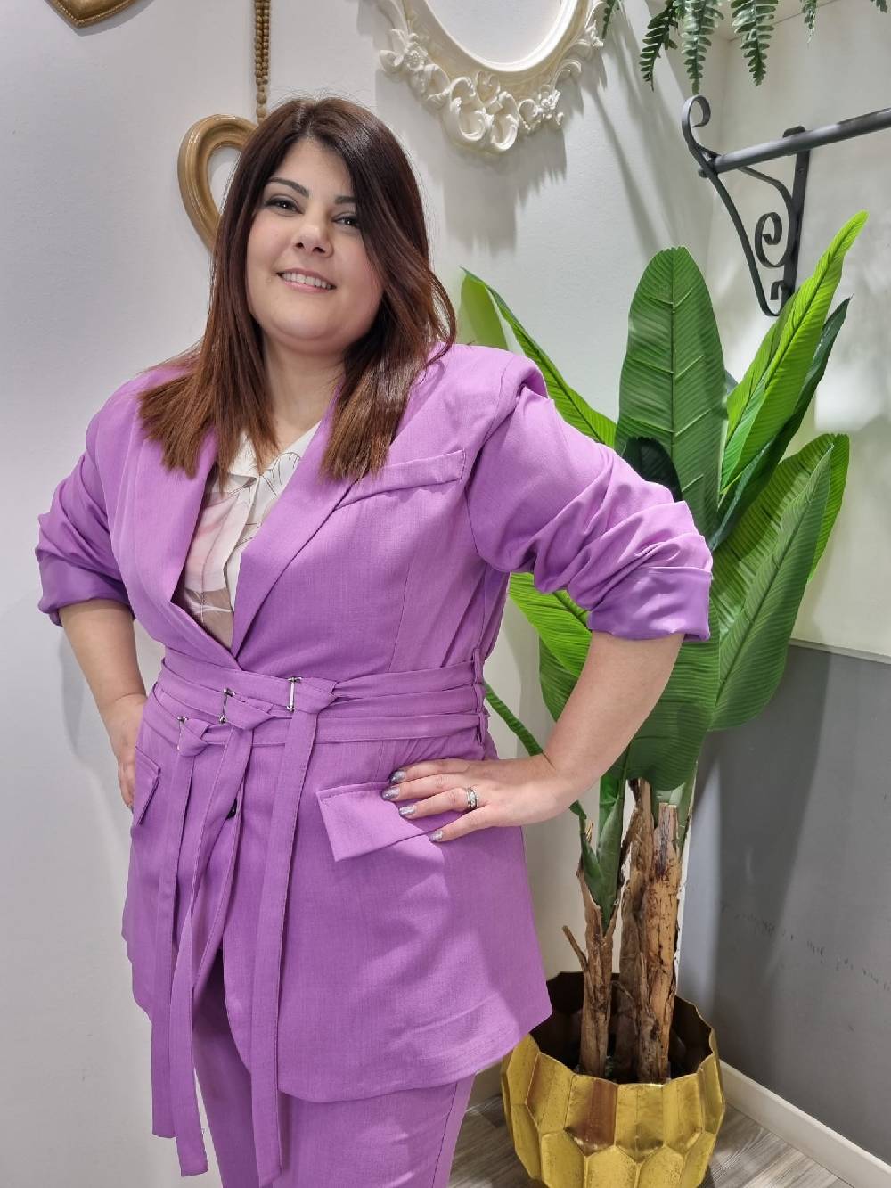 Le Chicche Tailleur Lilla Curvy Giacca Qualità