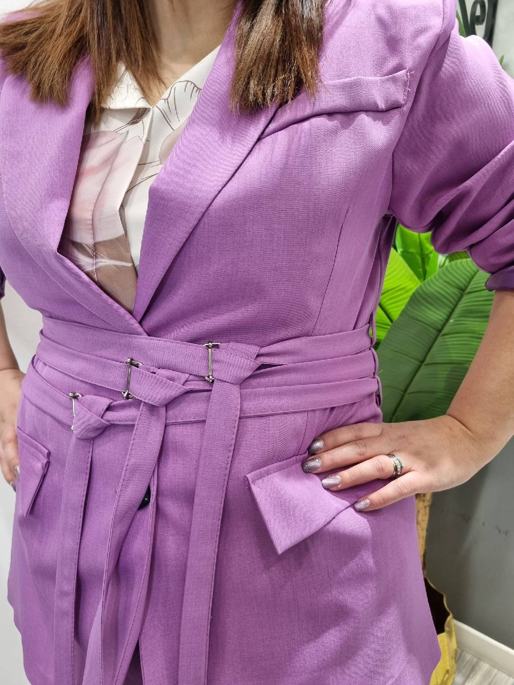 Le Chicche Tailleur Lilla Curvy Giacca Qualità