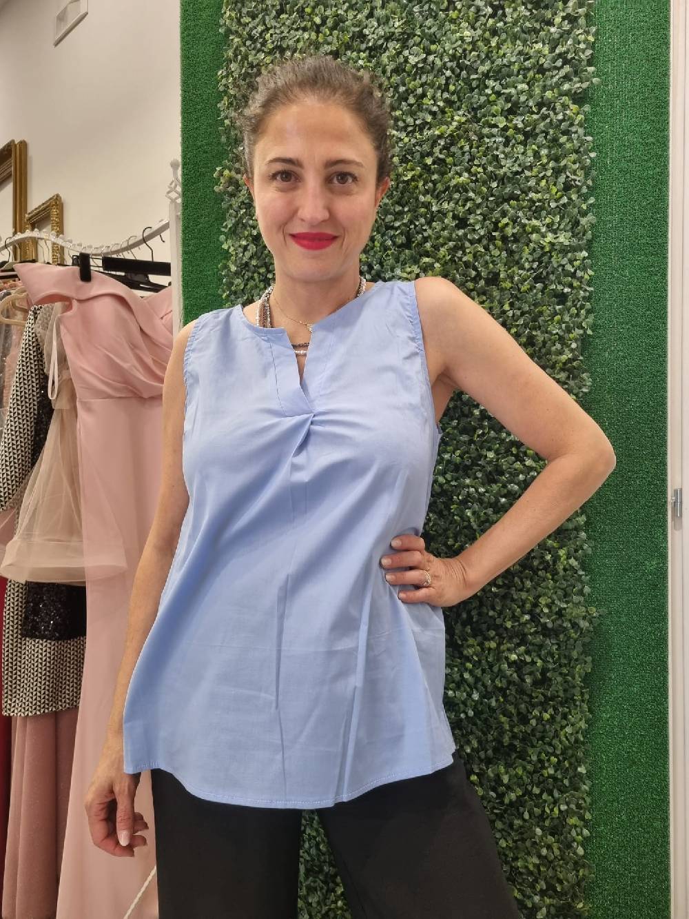Le Chicche Blusa Smanicata Cotone Acquista Ora