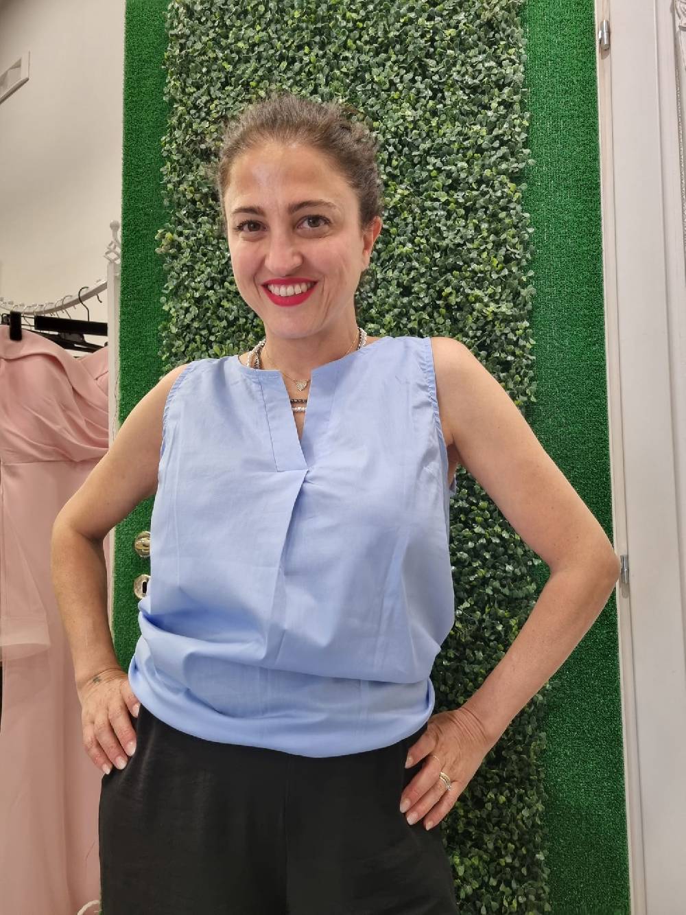 Le Chicche Blusa Smanicata Cotone Acquista Ora