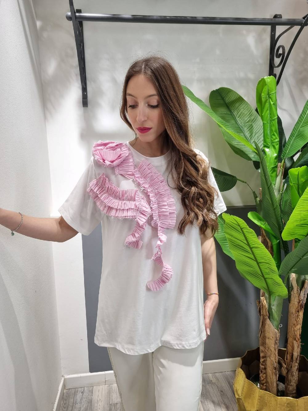 Le Chicche T-shirt Rouches Spedizione Gratuita