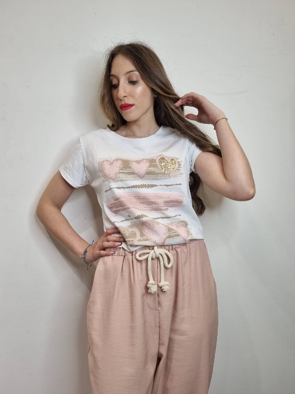 Le Chicche T-shirt Cuori 988 Spedizione Gratuita