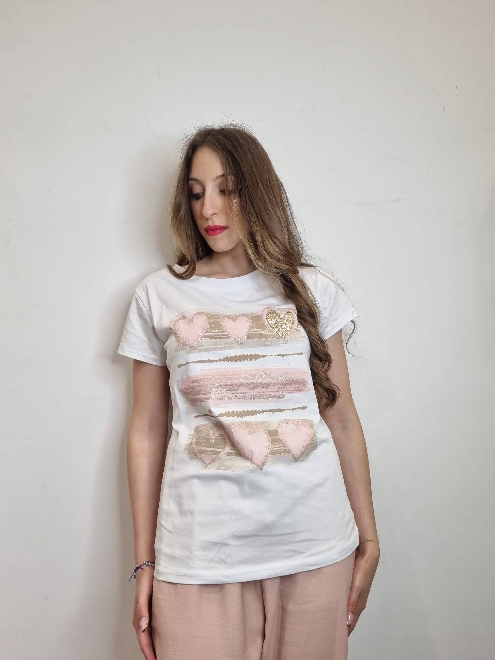 Le Chicche T-shirt Cuori 988 Spedizione Gratuita