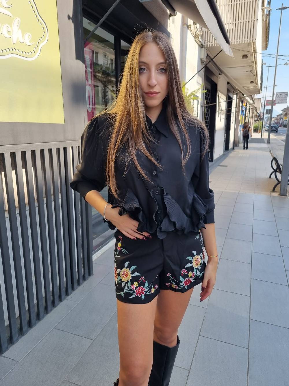 Le Chicche Shorts Flowers Vendita Calda