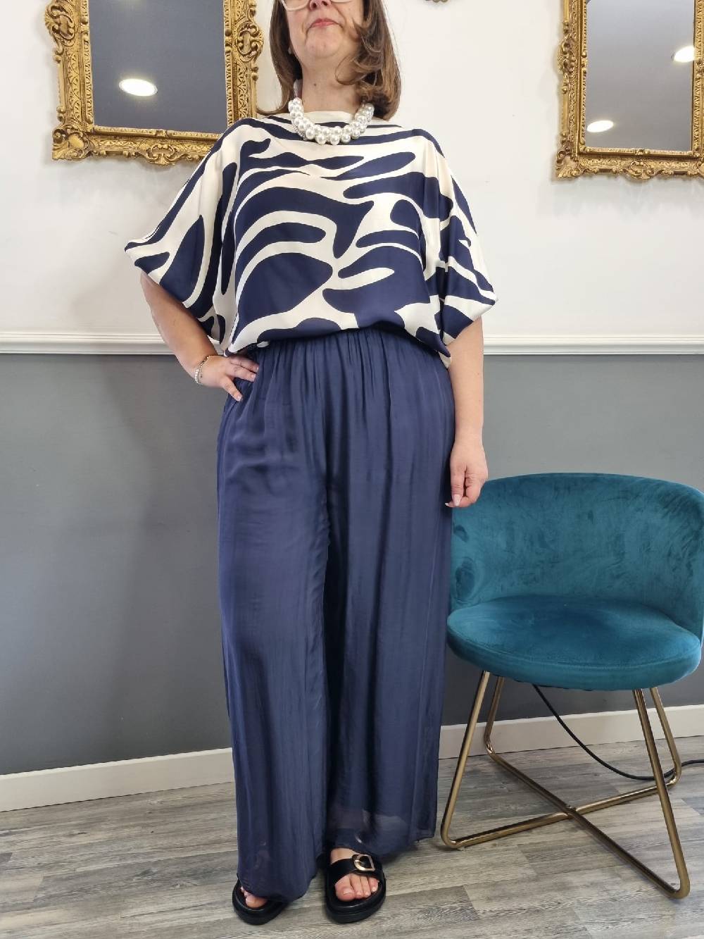 Le Chicche Pantalone Viscosa/Seta Shopping online