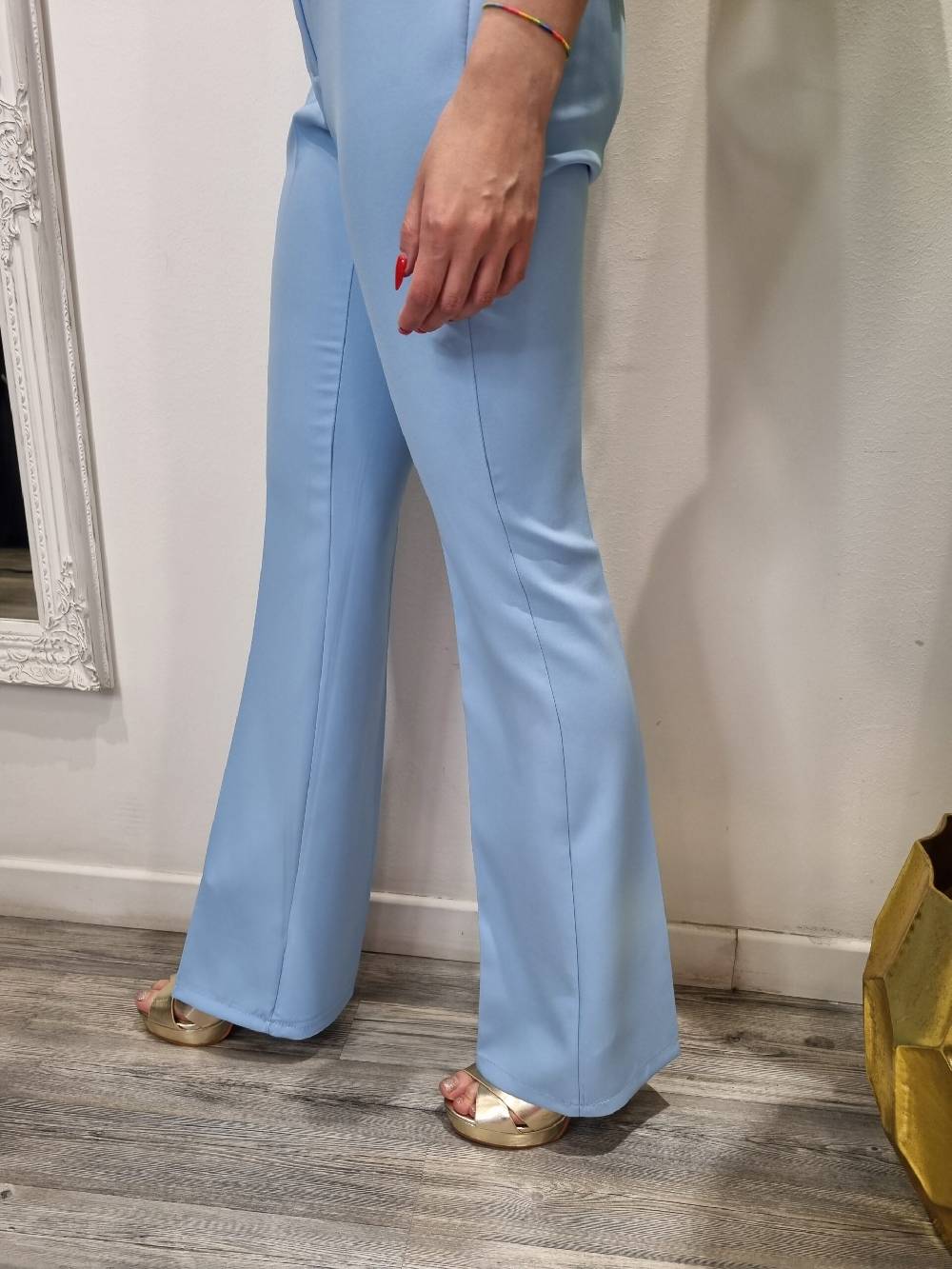 Le Chicche Pantalone Azzurro Cielo Negozi Online