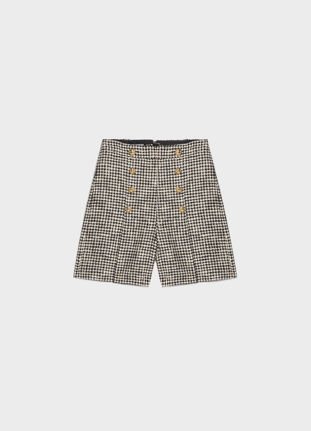 LES COPAINSPantaloni short motivo pied de poule Offerta