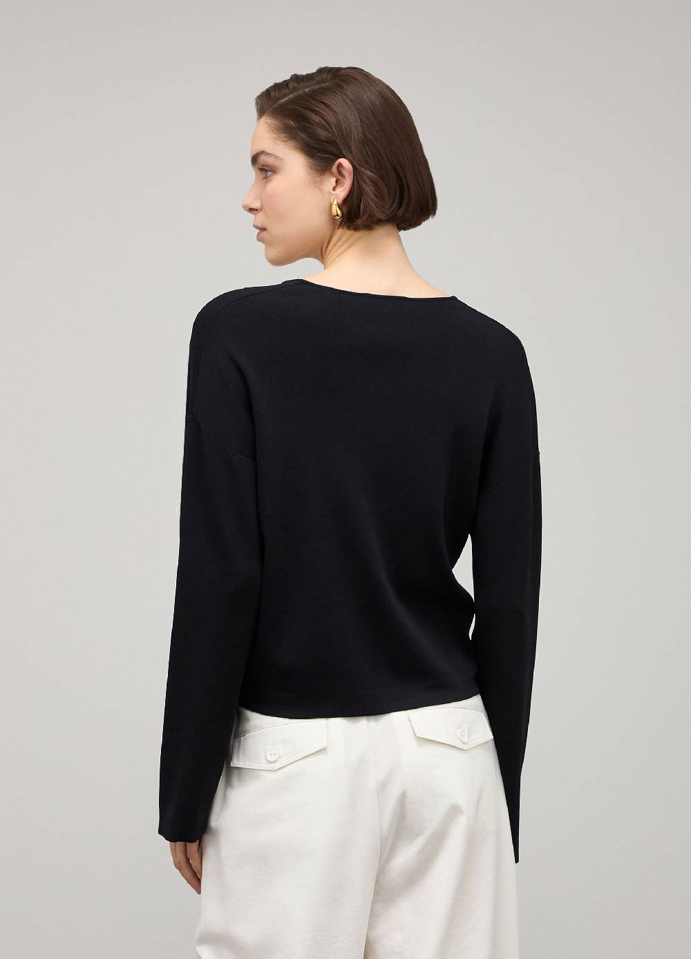 LES COPAINSMaglia tricot con scollo a V in misto viscosa Officina
