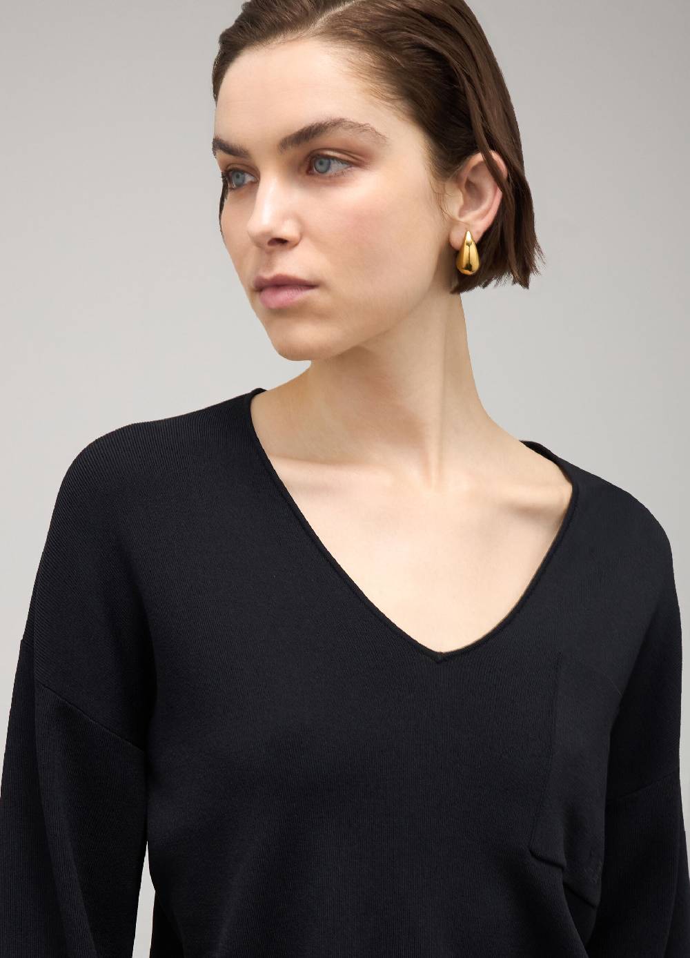 LES COPAINSMaglia tricot con scollo a V in misto viscosa Officina
