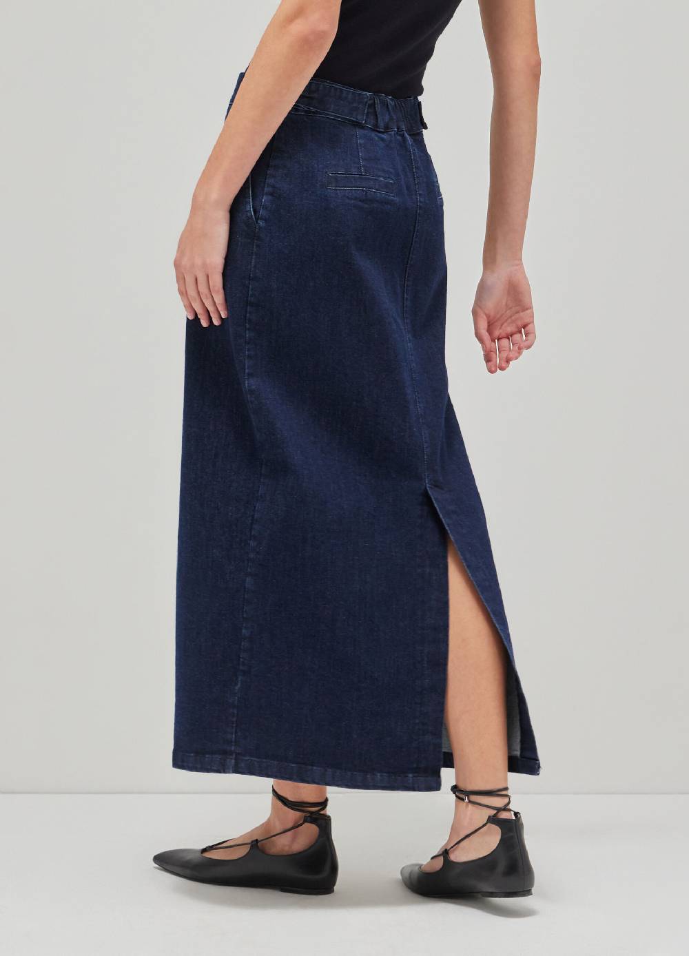 LES COPAINSGonna lunga di jeans con spacco 50% di sconto per tempo limitato