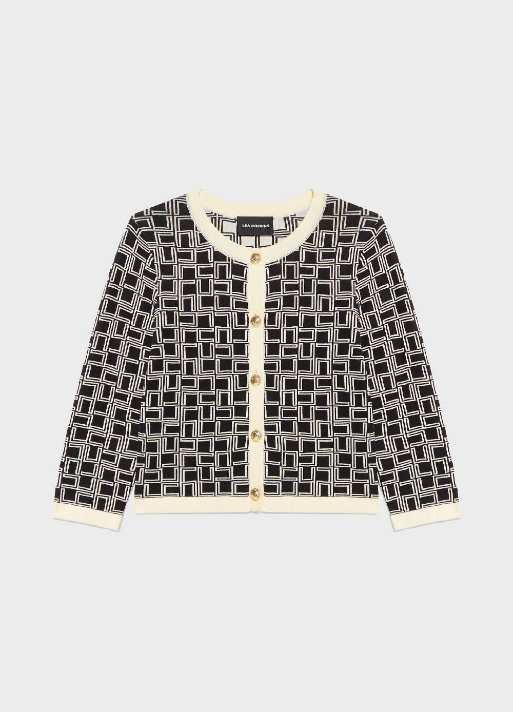 LES COPAINSCardigan tricot in puro cotone In Saldo