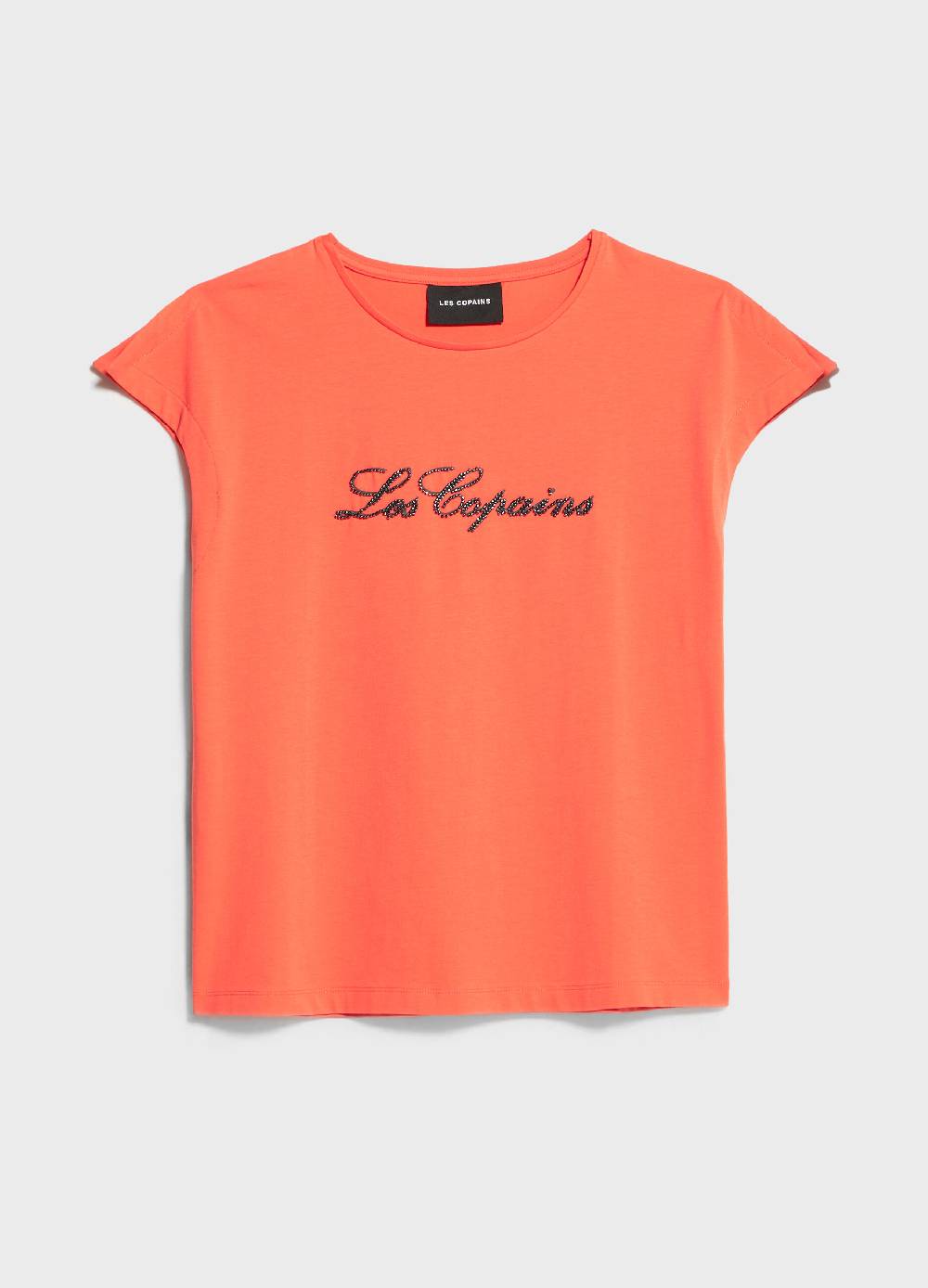 LES COPAINST-shirt con lettering ricamato Consegna Veloce