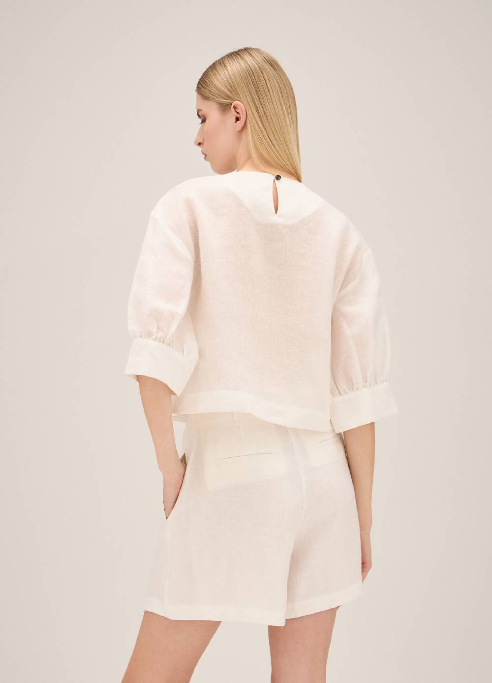 LES COPAINSBlusa a palloncino in lino Fino Al -60%
