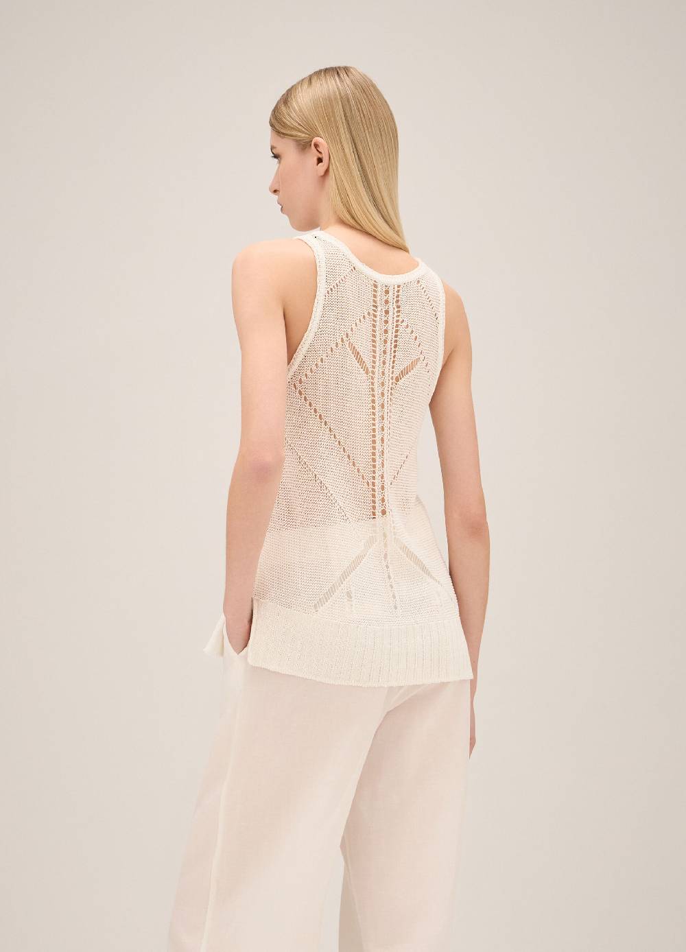 LES COPAINSCanotta tricot traforata Prezzo Ridotto