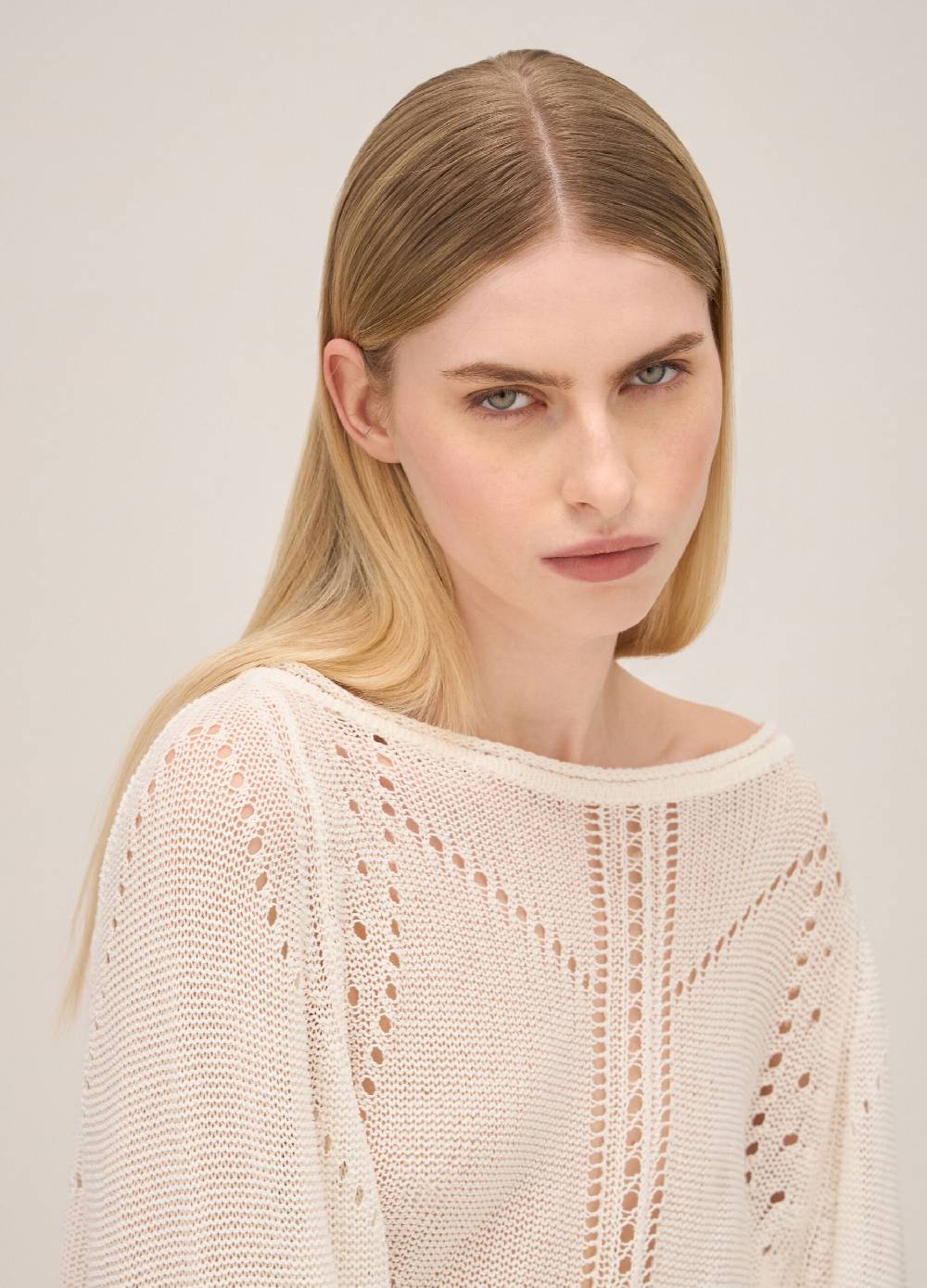 LES COPAINSMaglia tricot traforata Sottocosto