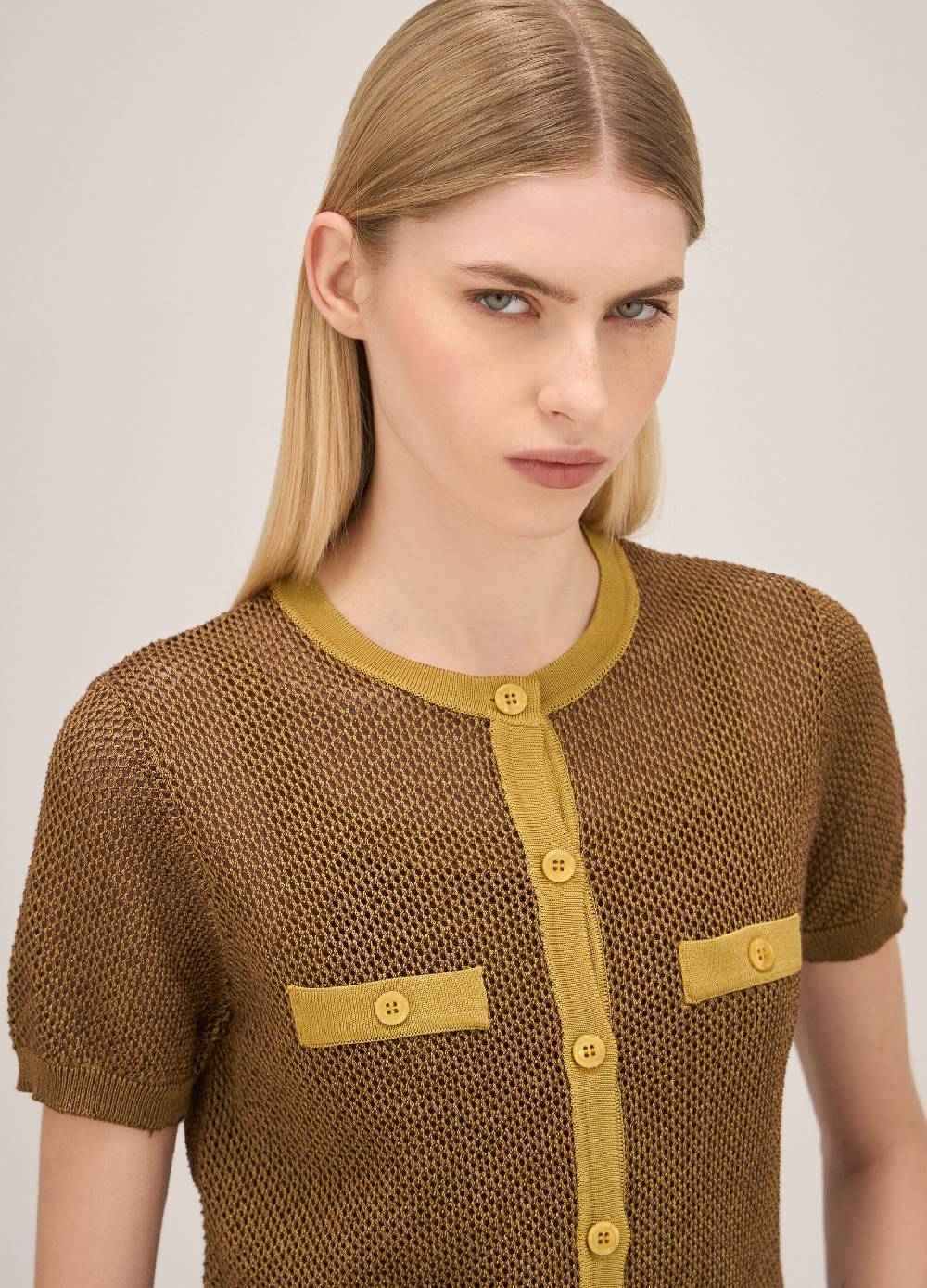 LES COPAINSCardigan tricot a maniche corte Offerte