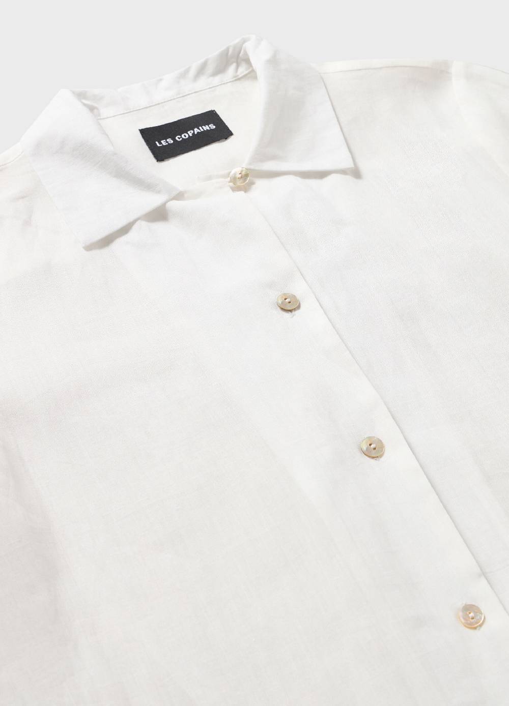 LES COPAINSMaxi abito a camicia in fibre naturali Vendita Calda