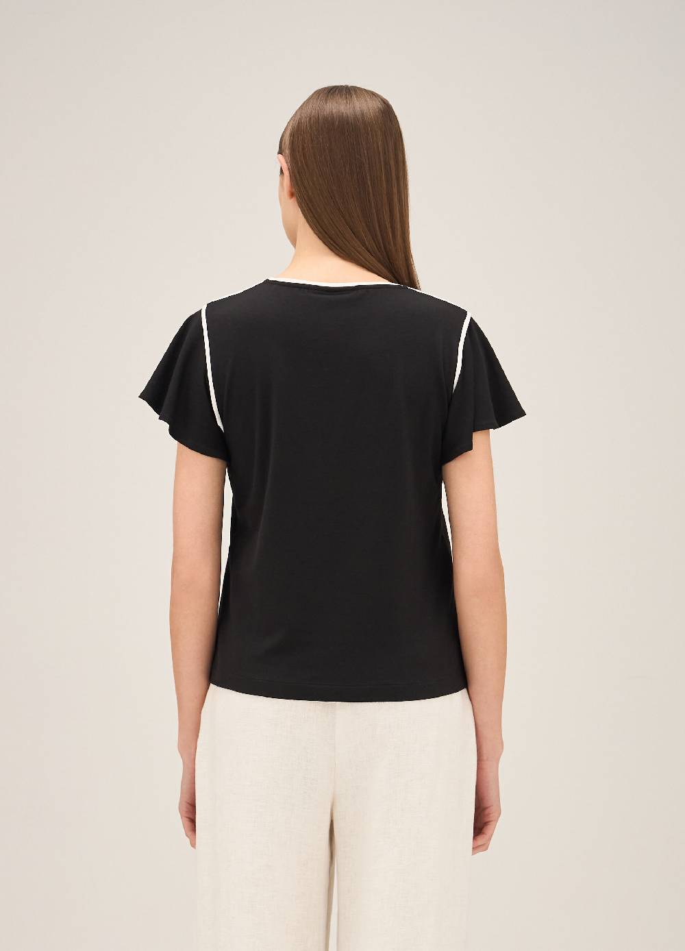 LES COPAINST-shirt con profili a contrasto Vendita Economica