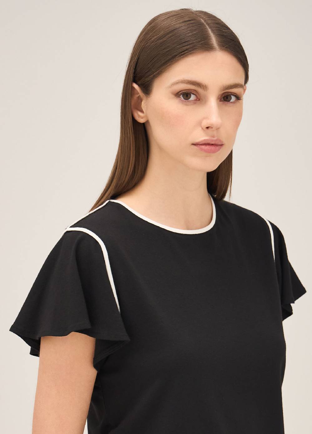 LES COPAINST-shirt con profili a contrasto Vendita Economica
