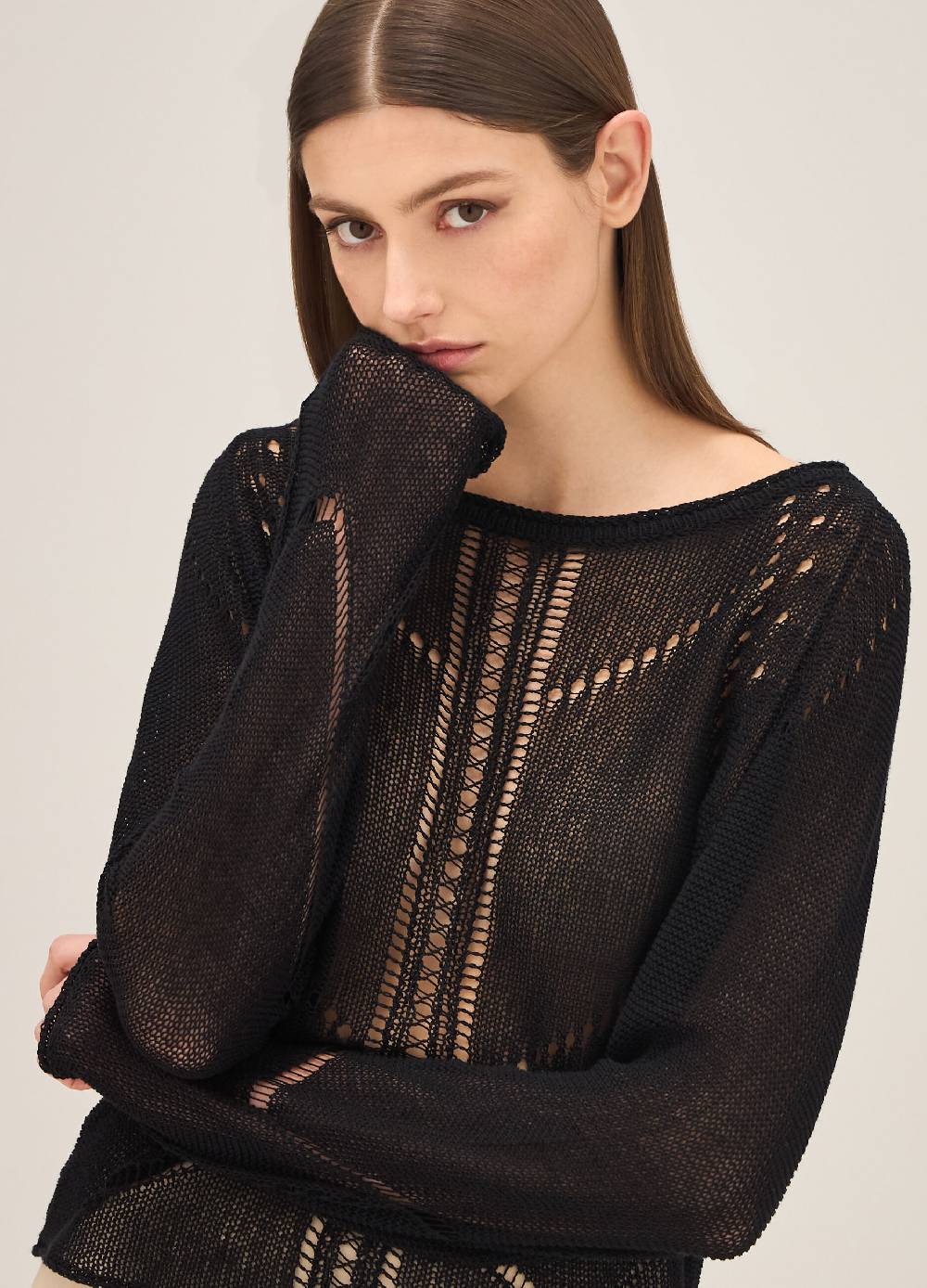 LES COPAINSMaglia tricot traforata Negozio