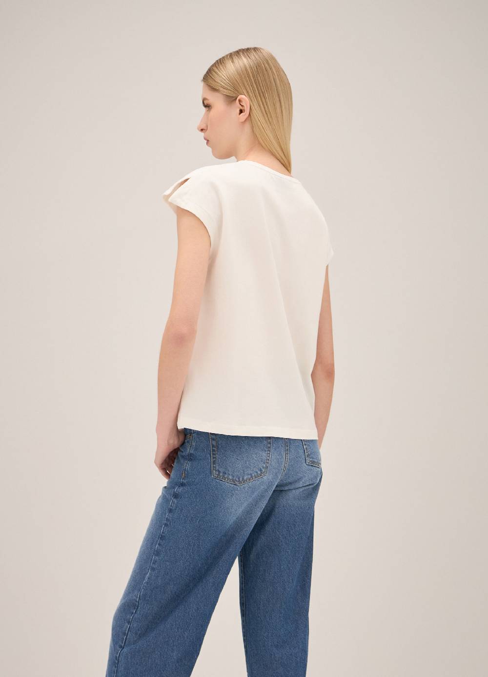 LES COPAINST-shirt con lettering ricamato Nuova