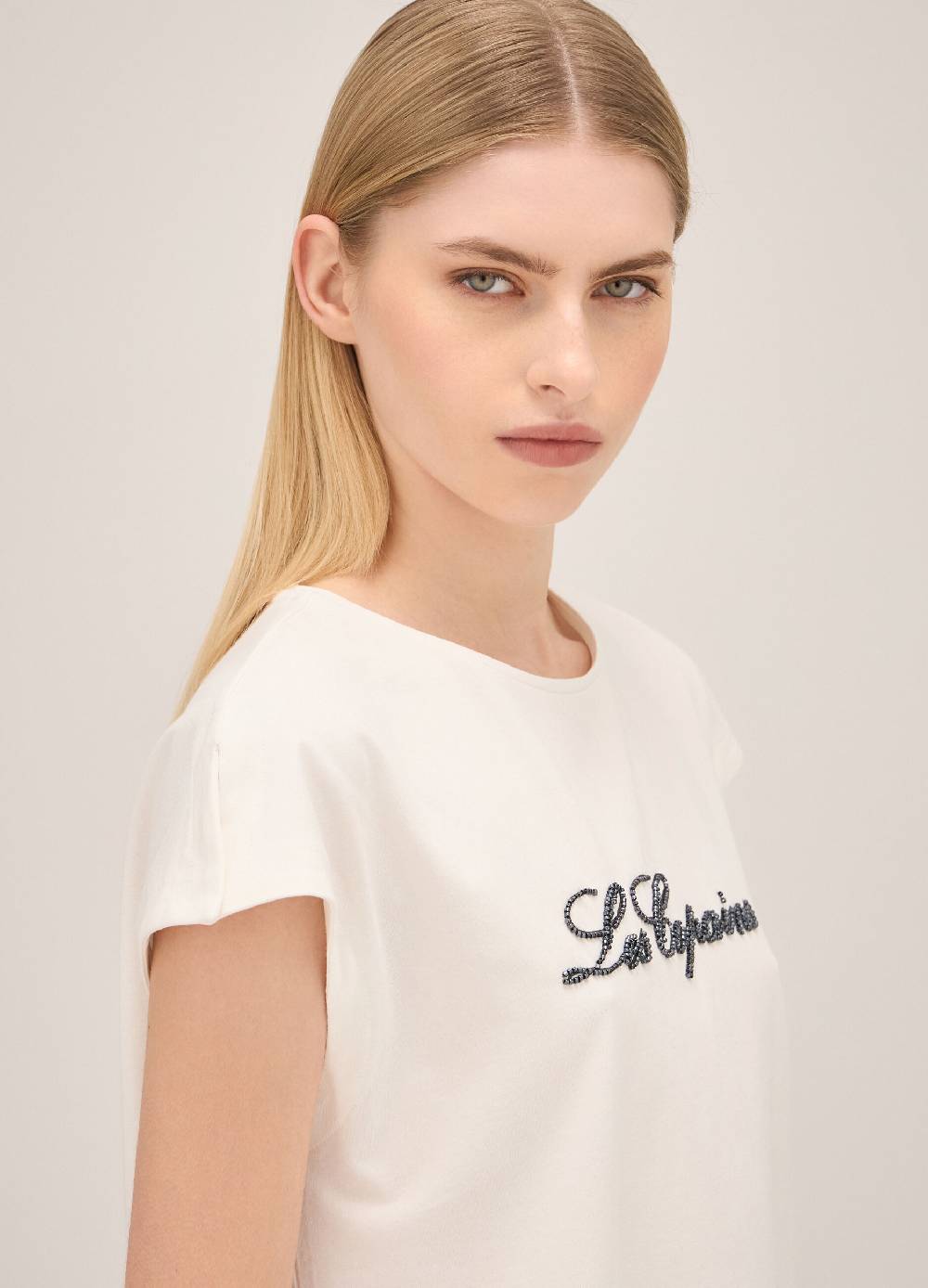 LES COPAINST-shirt con lettering ricamato Nuova