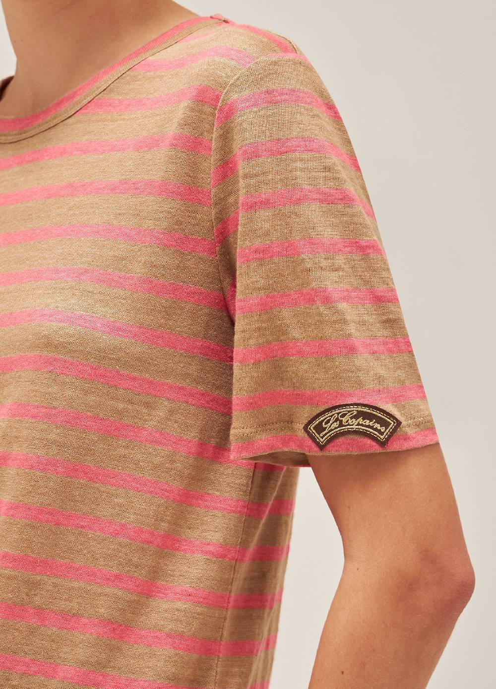 LES COPAINST-shirt a righe in lino Nuovo