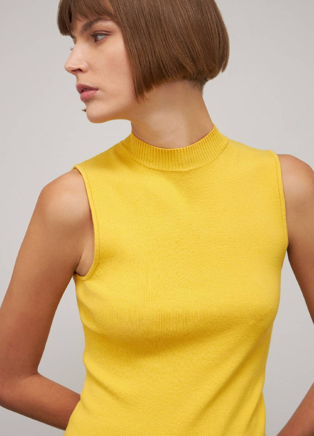 LES COPAINSTop tricot collo alto in misto viscosa Convenienza
