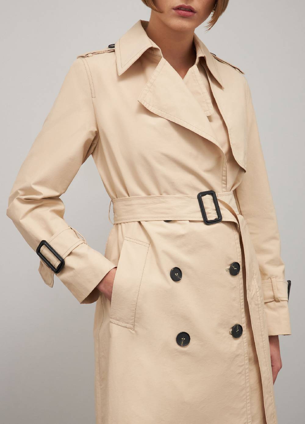 LES COPAINSTrench coat in misto cotone Economico