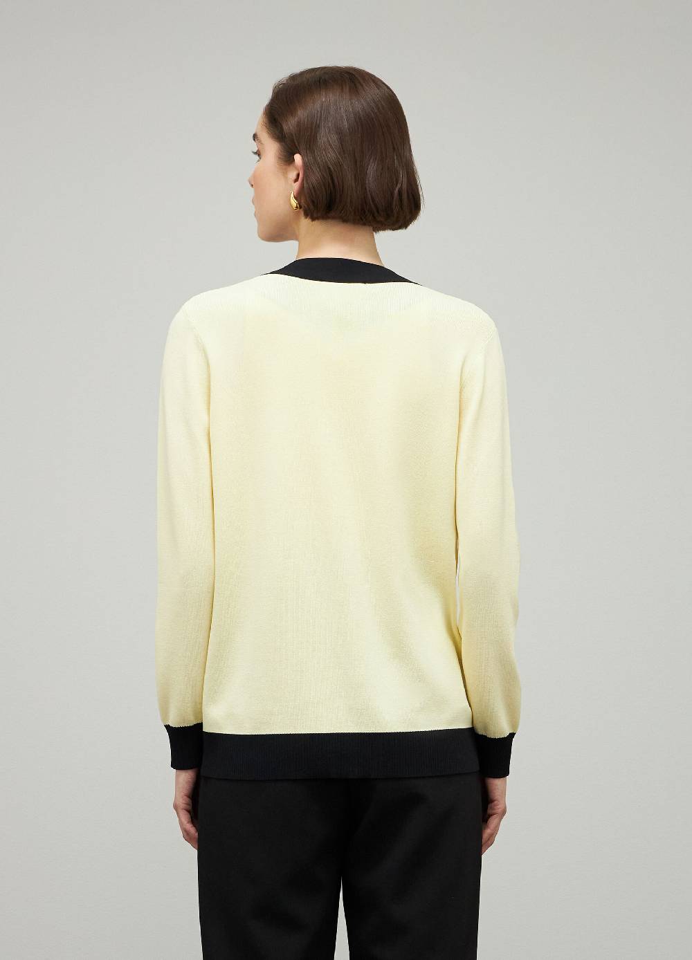 LES COPAINSCardigan tricot con scollo a V in misto viscosa In Vendita