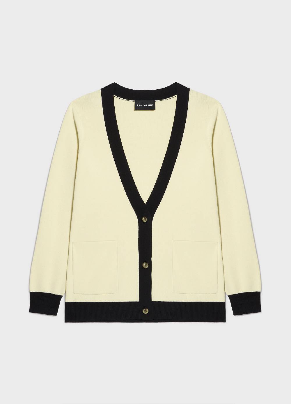 LES COPAINSCardigan tricot con scollo a V in misto viscosa In Vendita
