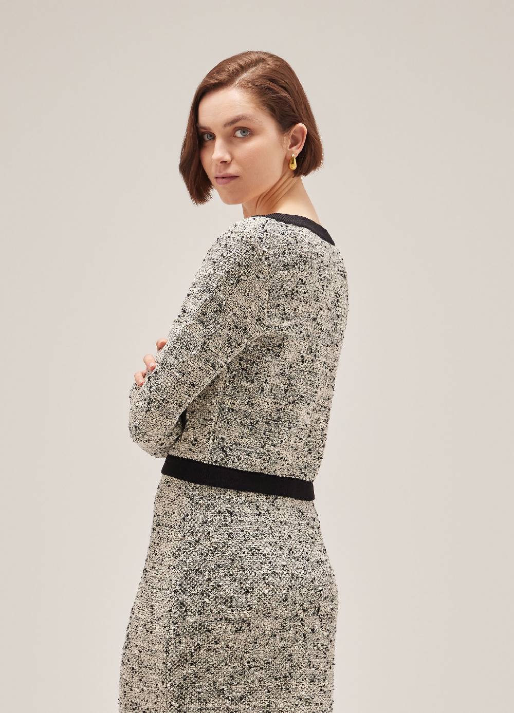 LES COPAINSCardigan tricot effetto bouclé Vendita Calda