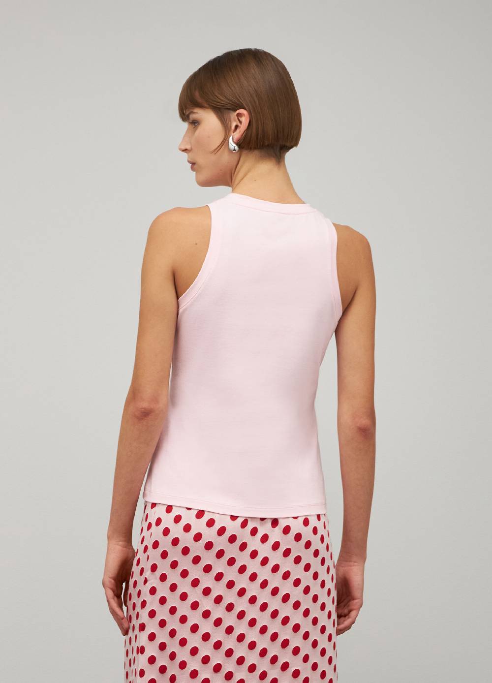 LES COPAINSTop smanicato in cotone stretch In Saldo