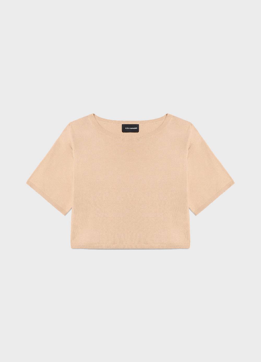 LES COPAINSMaglia tricot a maniche corte in seta e cotone 2025