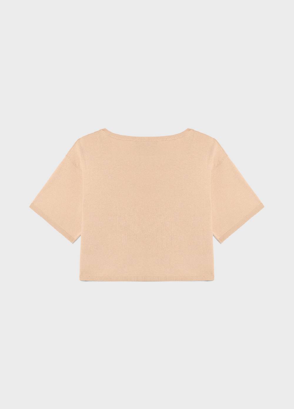 LES COPAINSMaglia tricot a maniche corte in seta e cotone 2025