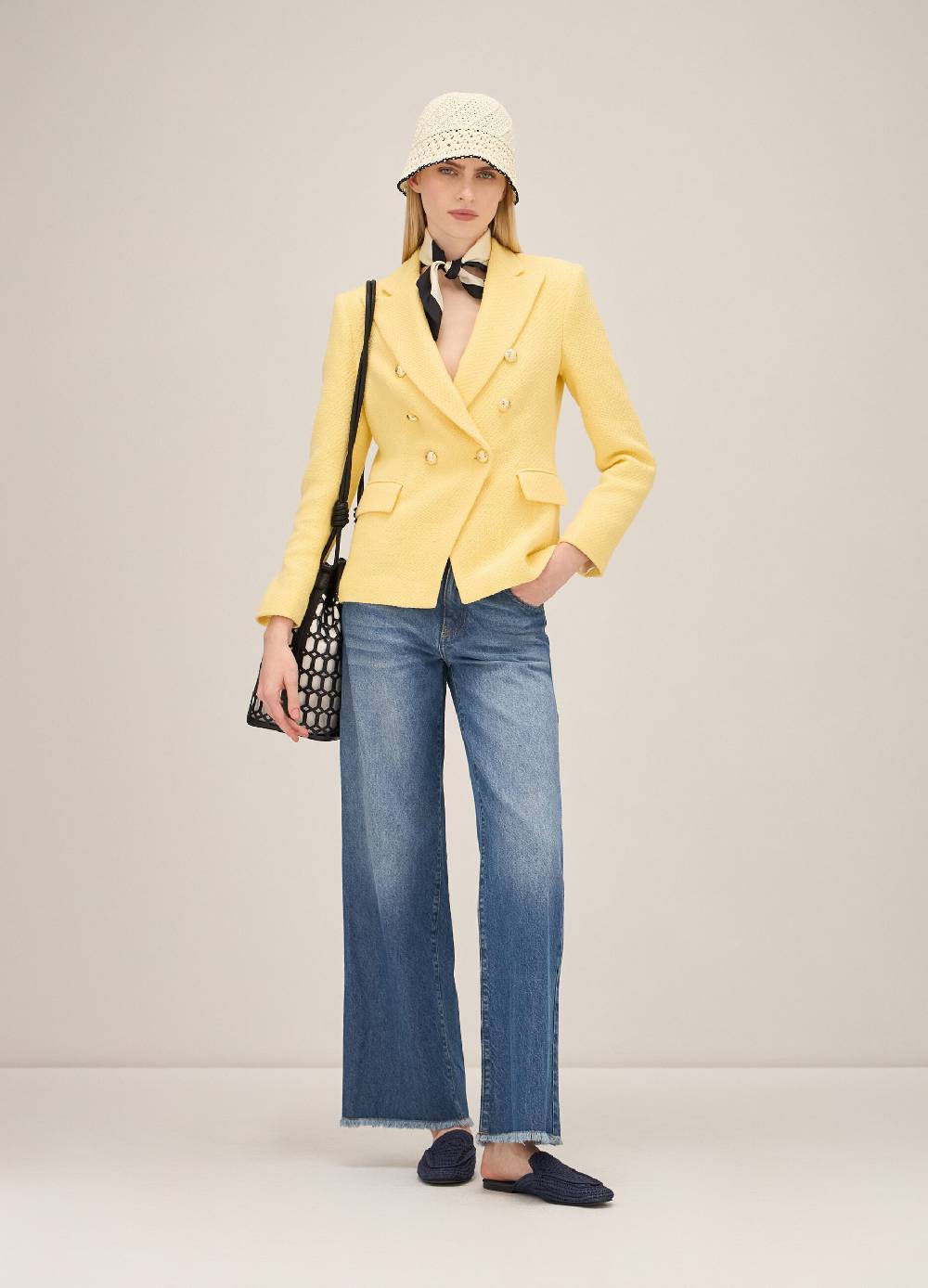 LES COPAINSBlazer doppiopetto in misto cotone Promozione