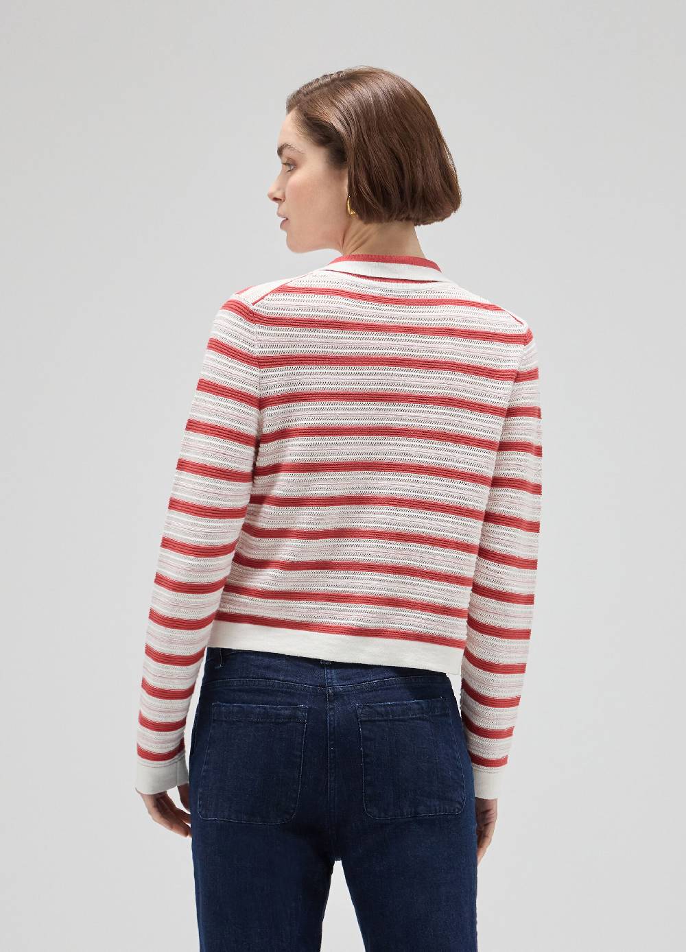 LES COPAINSCardigan tricot in cotone a righe Qualità Garantita