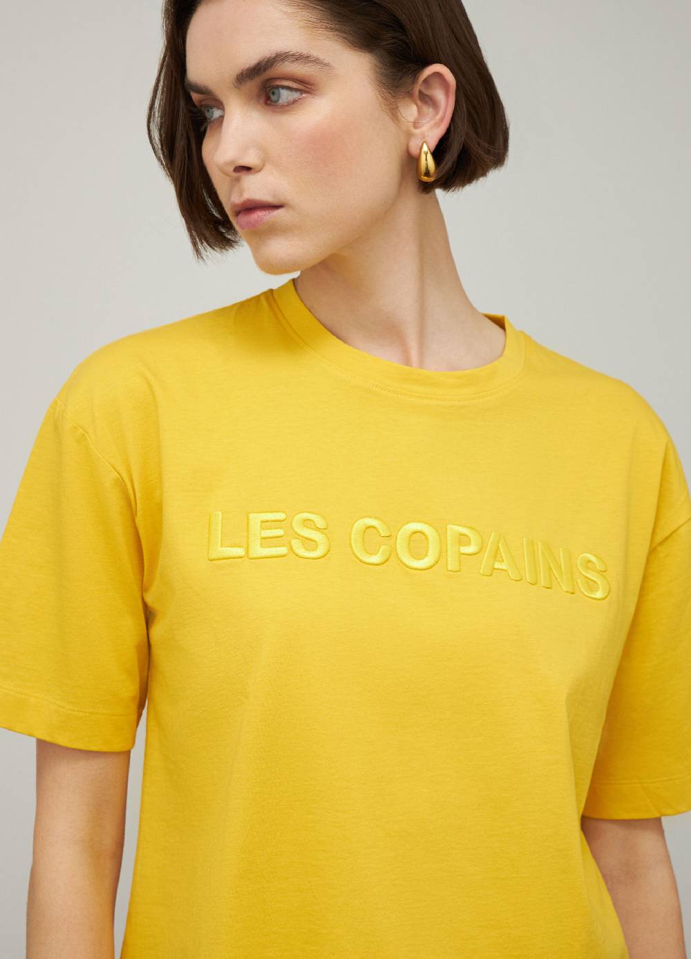 LES COPAINST-shirt logata in puro cotone Officina