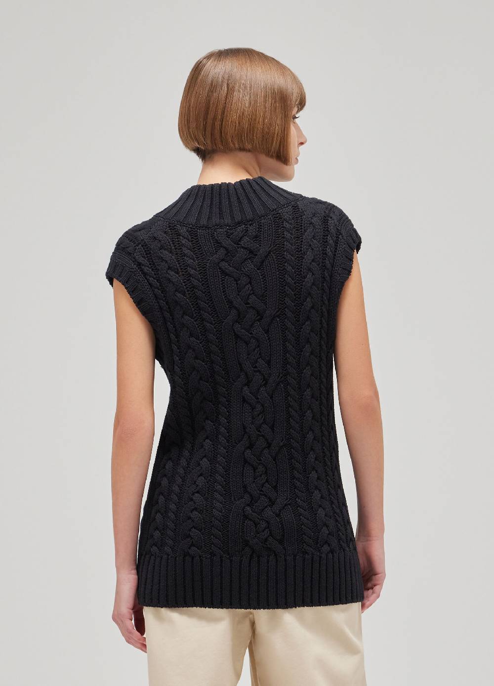 LES COPAINSGilet tricot a trecce Fino Al -60%