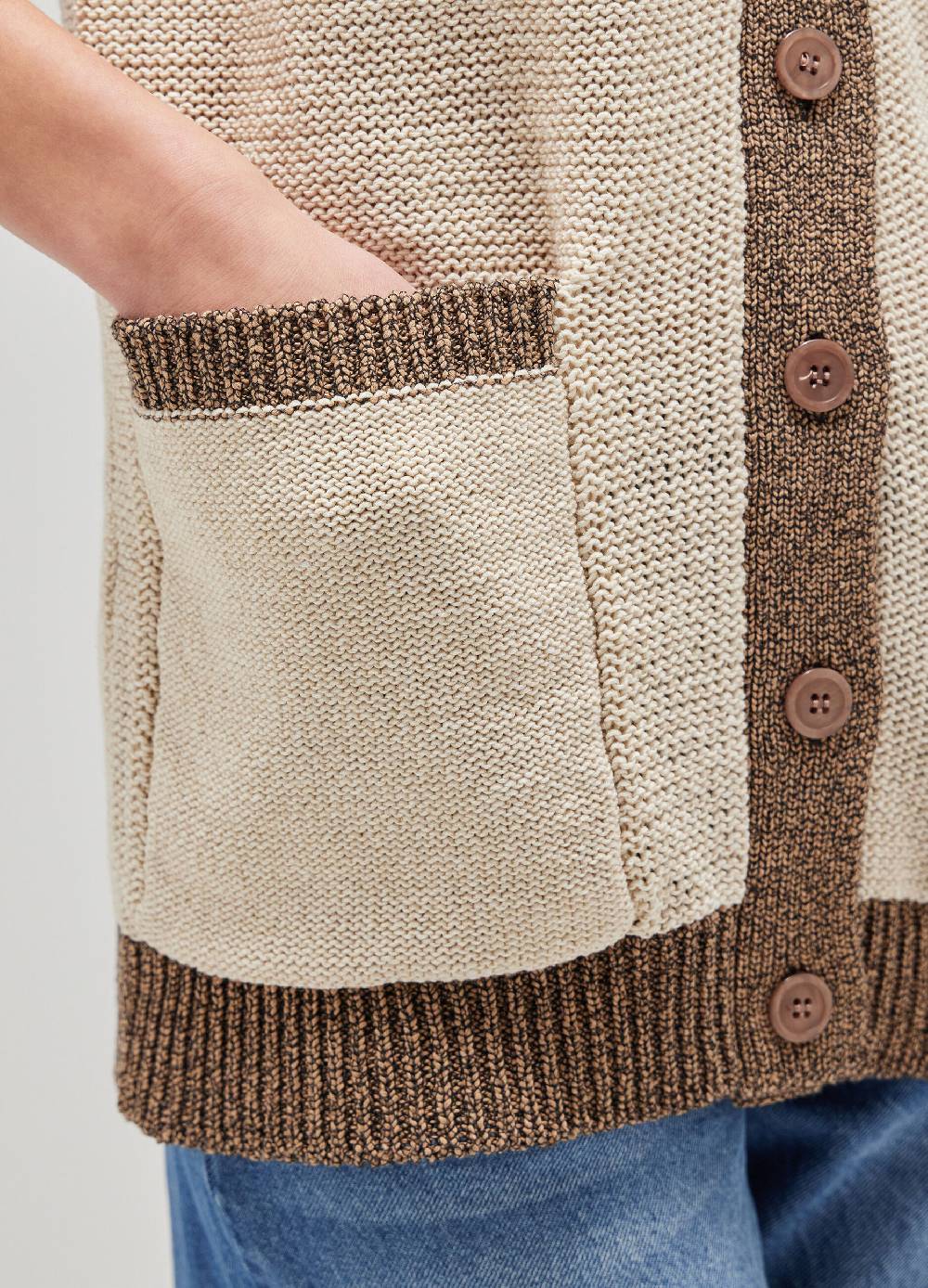 LES COPAINSGilet tricot in misto cotone Prezzo Ridotto
