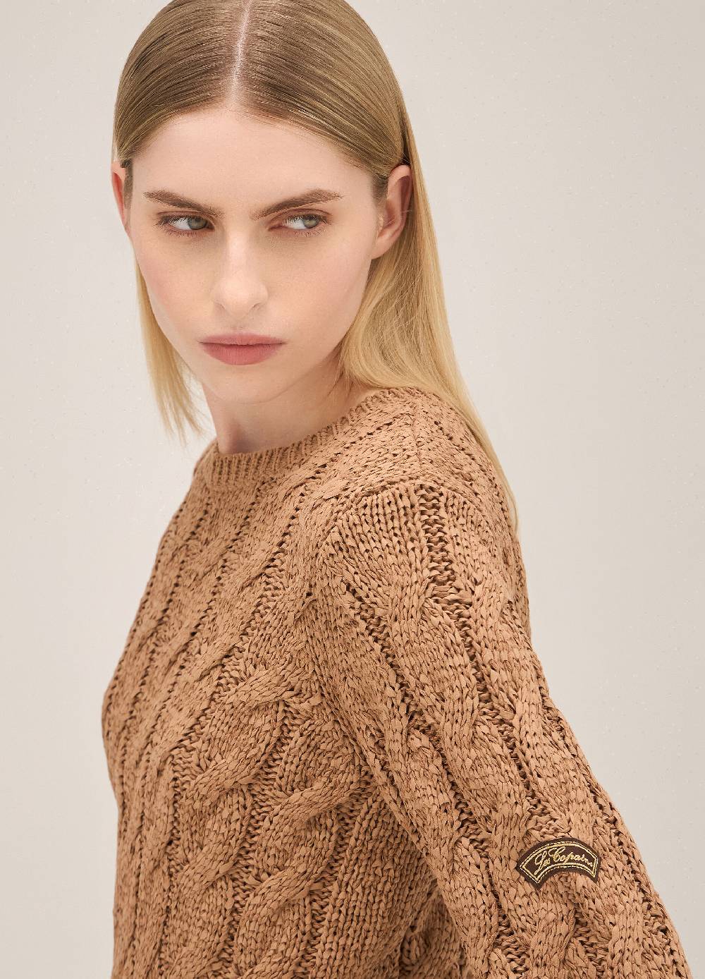 LES COPAINSMaglione tricot a trecce Economico