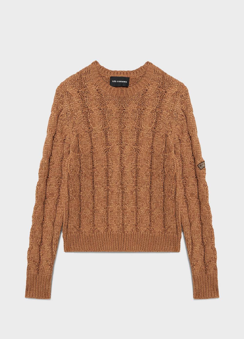 LES COPAINSMaglione tricot a trecce Economico