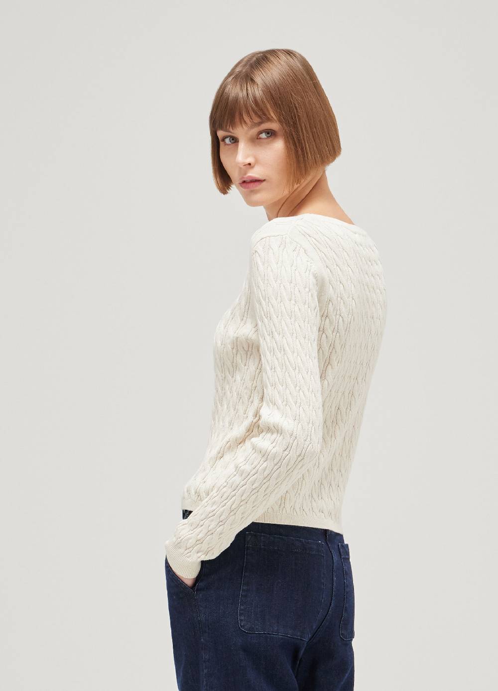 LES COPAINSMaglione tricot in cotone e seta Outlet